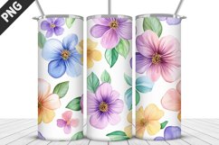 Flowers Tumbler Wrap | Sublimation Design | Tumble PNG Product Image 5