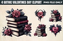 Gothic Valentines Day Clipart PNG Product Image 1