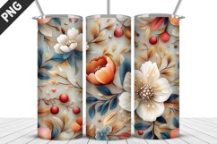Flowers Tumbler Wrap | Sublimation Design | Tumbler PNG Product Image 1