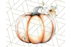 Fall Pumpkin Clipart PNG, Autumn Pumpkins, Jewel Tones Png Product Image 4