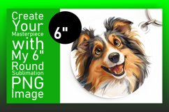Amusing PeekaBoo Circle Dog Joy Keychain PNG Product Image 1