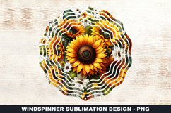 Sunflowers Wind Spinner Sublimation Design Product Image 1