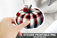 Halloween Pumpkin Sticker| Halloween Sticker PNG Design Product Image 1