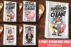 Funny Kitchen Dish Towel Sublimation Bundle PNG Product Image 5