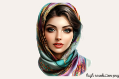 Vintage Retro Girls Clipart PNG Product Image 1