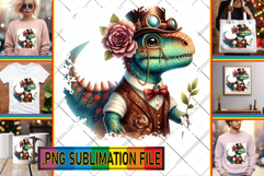 Vibrant TSHIRT Art Ideas PNG, Dino Product Image 1