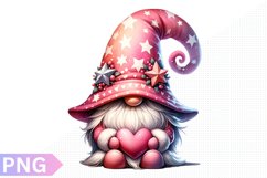 Valentine's Day Gnome Clipart - Gnome Sublimation PNG Design Product Image 1