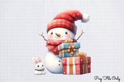 Christmas Cute-Snowman Clipart PNG Product Image 1