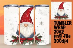 Christmas Gnome Tumbler Wrap 20oz Winter PNG Product Image 1