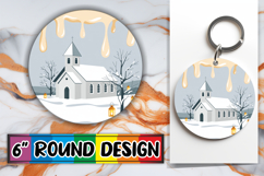 Joyful Car Coaster Round Design, Winter Product Image 1