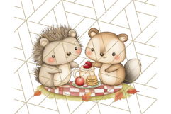 Tea Time Animal Clipart PNG Woodland Forest, Cottagecore Png Product Image 4
