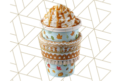 Fall Coffee Cup Clipart PNG, Autumn Mugs, Cozy Drinks Png Product Image 4