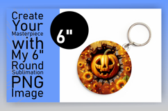 Trendy Circle PNG Car Coaster Design , 3D Pumpkin Product Image 1