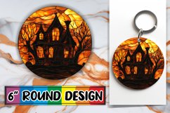 Artistic Autumn Stained Glass Round Design Product Image 1