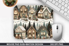House Mouse Pad, Christmas Mouse Pad PNG Design Product Image 1