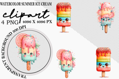 Whimsical Summer Ice Cream Clipart Png Product Image 1