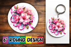 Joyful Keychain PNG Inspiration, Flowers Product Image 1