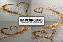 Gold Glitter Heart Background Product Image 1