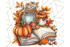 Fall Cottagecore Kitchen Clipart, Cozy Autumn Kitchen PNG Product Image 4