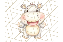 Tiny Zoo Friends Clipart, Cute Cartoon Zoo Animals PNG Product Image 4