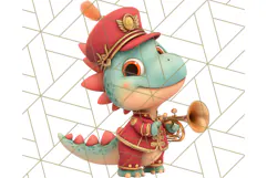 Dinosaur Costume Clipart, Cute Dinos in Halloween Outfits Product Image 4