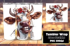 Whimsical Cow Tumbler Sublimation - 20oz Product Image 1