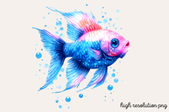 Bioluminescent Sea Animal Clipart PNG Product Image 1