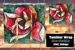 Glitter Flower Tumbler Wrap Art 20oz Product Image 1