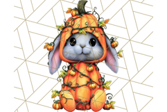 Halloween Bunny Clipart, Cute Bunnies in Costumes PNG Product Image 4