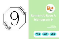 Romantic Rose Monogram Art Product Image 1