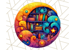 Whimsical Celestial Moon and Stars Clipart Constellation Png Product Image 4