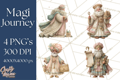 Gifts of the Magi Clip Art, Christian Christmas PNG Clipart Product Image 1