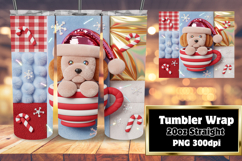 Sublimation Designs for 20oz Tumbler , Holiday Pets Product Image 1