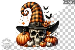Halloween Skull Sublimation - Clipart PNG Design Product Image 1