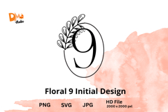 The Floral Initial Design Product Image 1