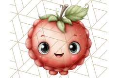 Fruit Doodles Clipart, Cute Cartoon Fruit PNG, Kawaii Food Product Image 4