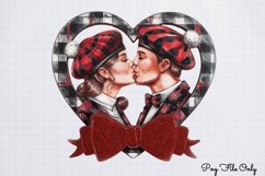 Red Black Glitter Plaid Clipart PNG Product Image 1