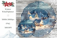 Snowflake Wind Spinner, Christmas Houses Wind Spinner Design Product Image 1