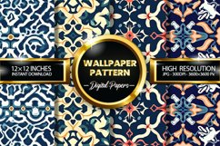 Wallpaper Pattern Digital Papers - 04 Variations Product Image 1