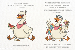 Summer Silly Goose Clipart 26 PNG Product Image 2