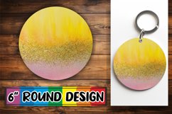Blossoming Leopard Sparkle Sublimation : Keychain, Coaster Product Image 1