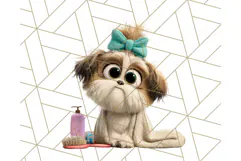 Pet Shop Clipart, Cute Big Eyed Animals, Kawaii Pets PNG Product Image 4