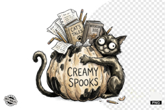 Halloween Black Cat Clipart Product Image 1