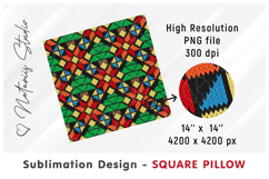 2 Cozy Christmas Knitted Designs - Sublimation Square Pillow Product Image 6