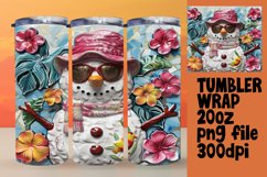 Beachy Blizzards: Christmas Snowman Sublimation Product Image 1