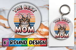 Joyful Car Coaster Round Design, Cat Lover Product Image 1