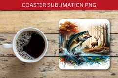 square coaster - fishing Product Image 1