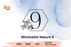 Minimalist Nature Monogram - Elegant Botanical Letter Design Product Image 1
