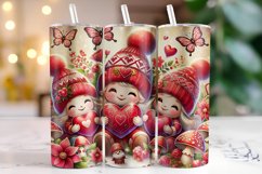 Happy Valentine's Day Tumbler Wrap Sublimation Product Image 1