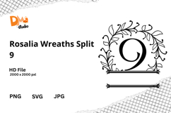 Rosalia Wreaths Split Monogram Product Image 1